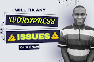 fix wordpress errors issues bug fix wordpress website critical error