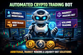 do crypto trading bot for arbitrage, market making, volume, liquidity monitoring