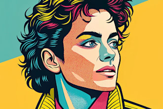 make pop art portrait illustration