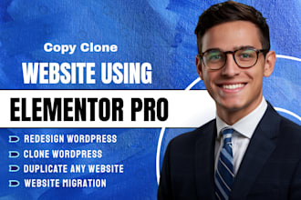 copy clone website hostinger redesign using elementor pro and fix bug