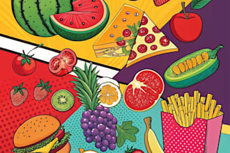 craete food pop art