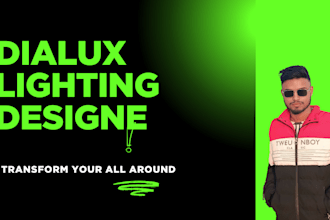 do professional dialux lighting design  indoor  outdoor lighting plans