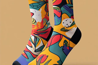 do custom and unique socks design art for you