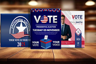 design modern political flyer or logo for election campaign