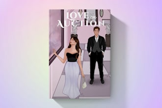 illustrate romance book cover design and ebook cover design