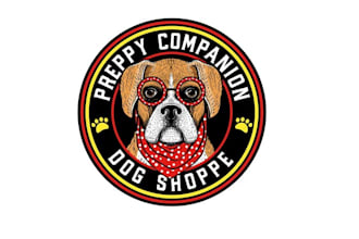 design fashionable preppy dog shop logo