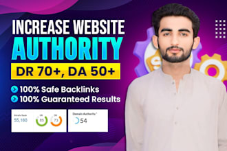 increase domain rating DR 70 ahrefs moz domain authority da