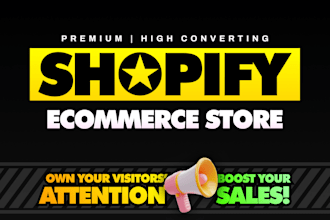 design branded shopify store, ecommerce store, shopify store design or redesign