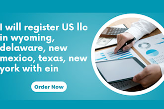 register US llc in wyoming, delaware, new mexico, texas, new york with ein