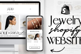 design a professional shopify fashion website shoe website jewelry website