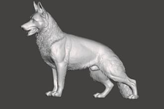 custom 3d character sculpture, animal and creature model in blender and brush