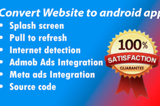build website to android apps and publish in google play store and amazon store