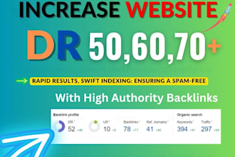 increase semrush authority moz da ahrefs DR domain rating 50plus permanently