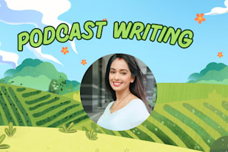 write your podcast script, youtube script, or social content