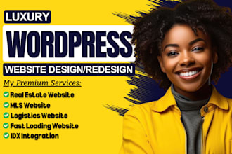 design luxury, premium, logistics website, real estate, idx, mls, fast website