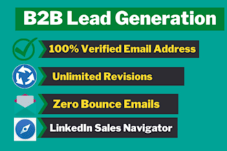 conduct b2b lead generation, linkedin lead, prospect list, email list creation