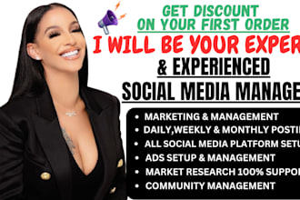 be your social media manager and personal assistant, instagram marketing manager