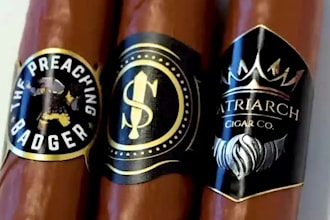 do professional cigar label, cigar logo, cigar band and cigar box design