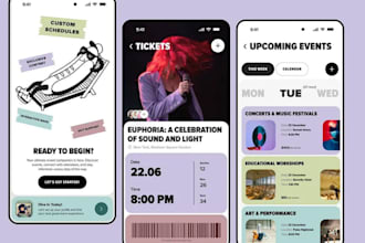 develop event booking app, ticket booking app, event planning app