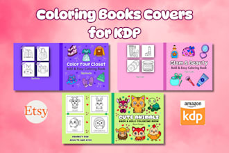 design coloring pages and covers for amazon KDP