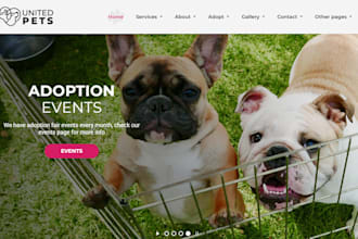design dog walking website pet sitting dogs breeder pet adoption petcare website