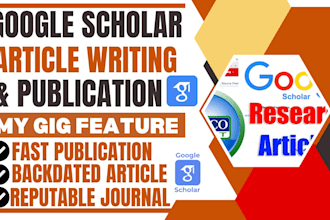 write and publish professional article in a top quality index journal