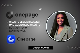 design redesign website or landingpage with onepage, onepage io website onepage