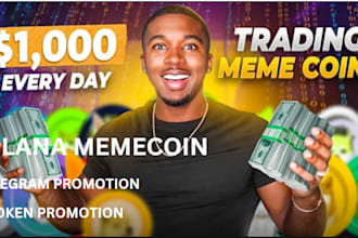 solana meme coin promotion 700m token holder, crypto telegram, twitter promotion