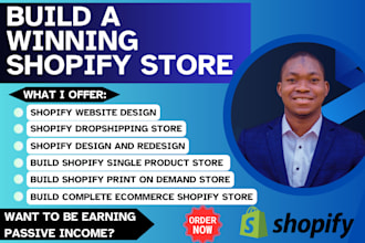 build shopify dropshipping store, redesign shopify store, shopify website design