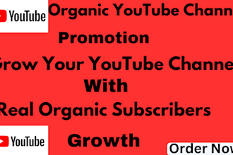 organic youtube promotion to increase subscribers and views