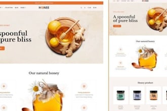 design honey shopify store honey candy store medicinal honey website