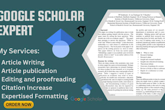 do google scholar article writing, scopus and citation