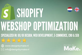 optimize or redesign your shopify website for higher conversions