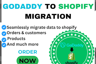 migrate godaddy website to shopify store with products