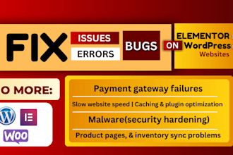 fix wordpress elementor website errors bugs performance issues and plugin issue