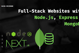 develop a modern website with nodejs, express, and mongodb
