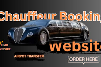 design chauffeur website limousine and taxi booking website for reservation