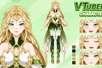 draw live2d vtuber model live 2d vtuber model vtuber illustration live2d model