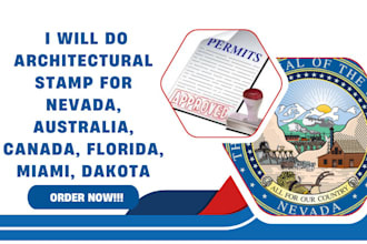do architectural stamp for nevada, australia, canada, florida, miami, dakota