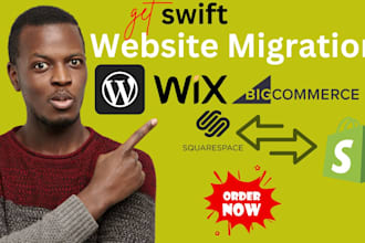 migrate wordpress wix bigcommerce ecwid squarespace bigcartel website to shopify