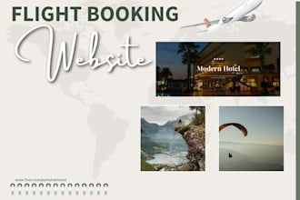 develop a flight booking website, airline booking website, booking website