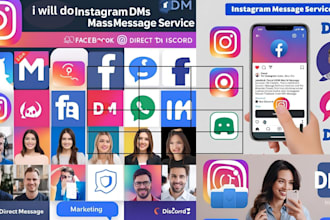 sent instagram dms to targeted audiences and direct message marketing promotion