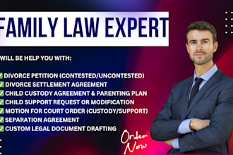 your family lawyer for divorce, child custody and child support cases