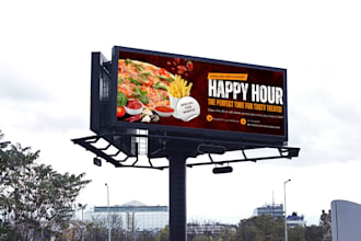 design billboard, yard sign, signage, signboard, or banner ads