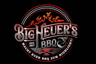 design food truck restaurant BBQ sauces logo