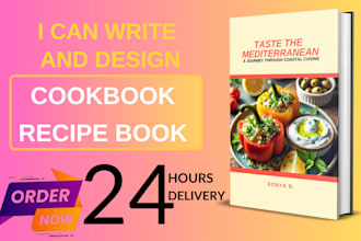 design, and write recipes for cookbook, format recipes book, ebook ghostwriter