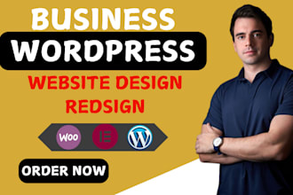 design business wordpress website, redesign, custom design, elementor pro, divi
