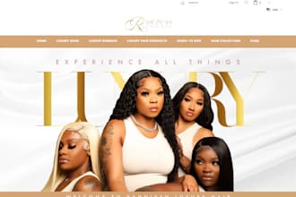 design hair extension website using shopify or wix for hair extension store