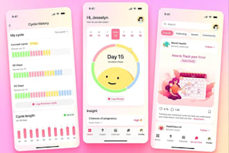 create ai family planning app to track menstrual cycles, ovulation, fertility