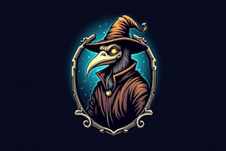 make high quality plague doctor logo with a free source file